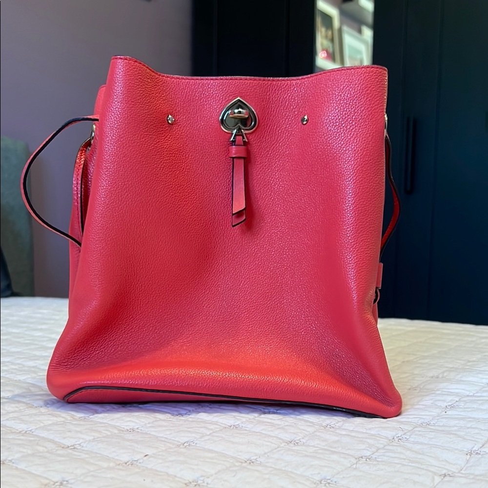 Kate Spade Red Leather Tote Bag
